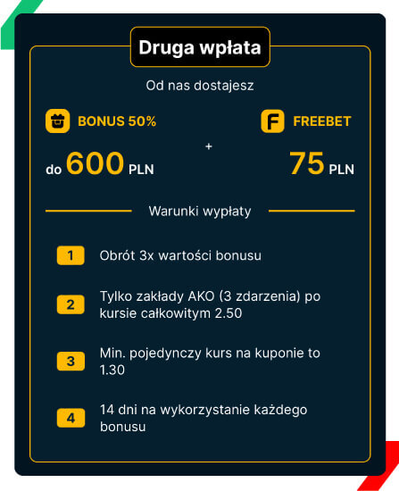 Bonus AdmiralBet druga wpłata