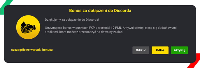 bonus za discord fortuna